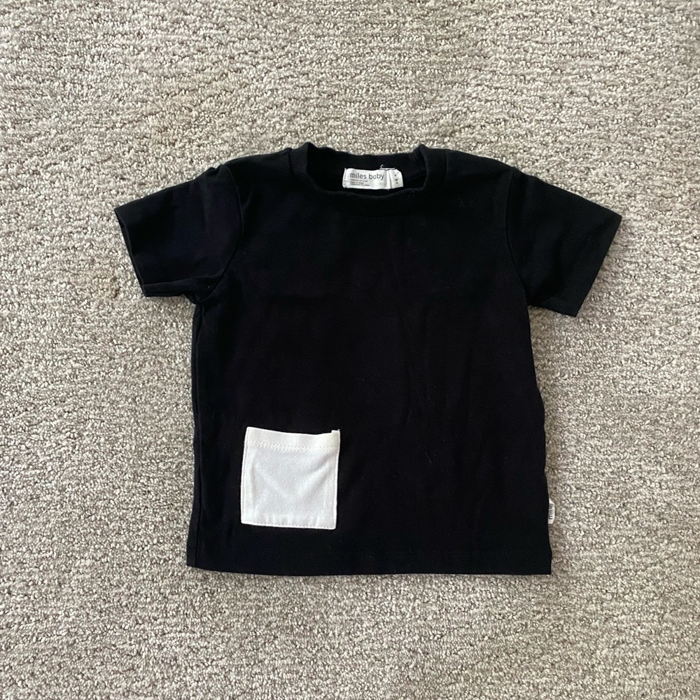Miles Baby Black T-Shirt